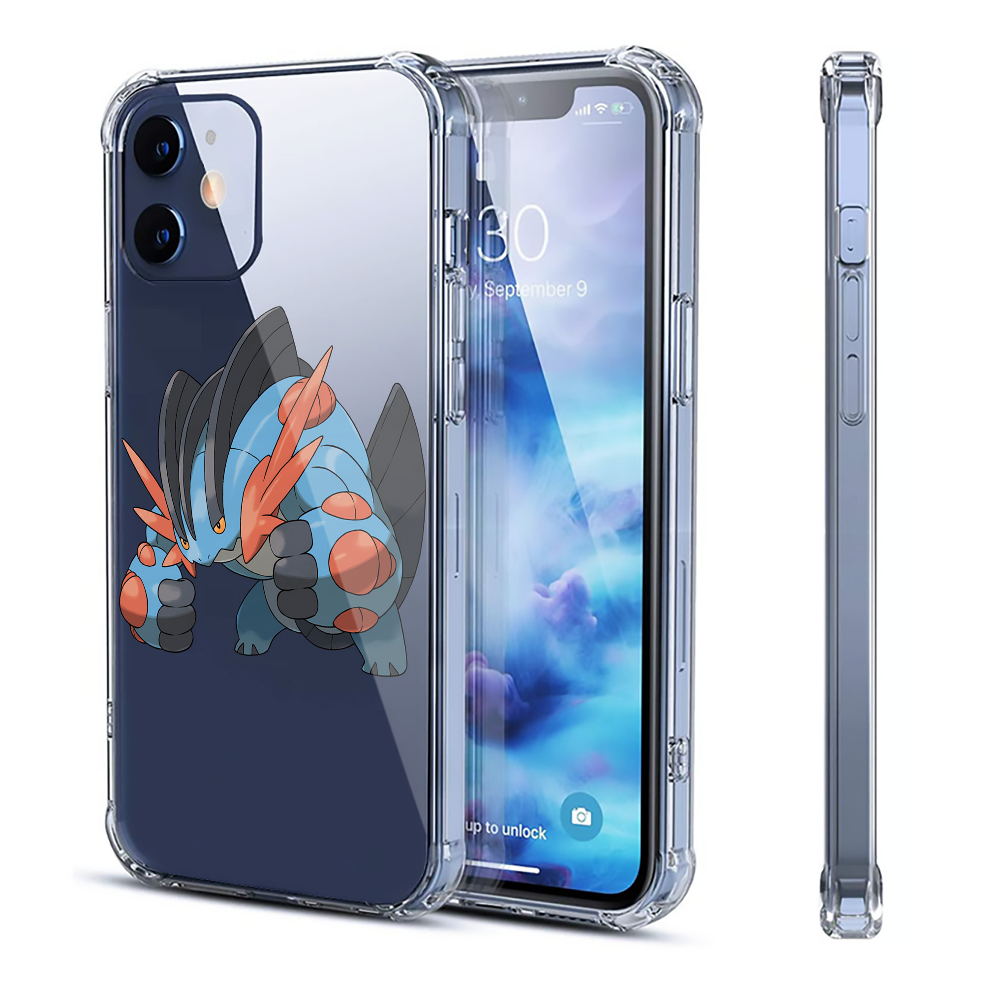 （画像用） ポケットモンスター Pokémon 【iPhone 12シリーズ対応】透明スマホケース（クリアソフトケース）